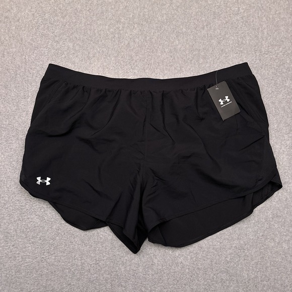 Under Armour Pants - NEW Under Armour UA Fly By 2.0 Shorts Womens 3XL Black Stretch Running 3.5"